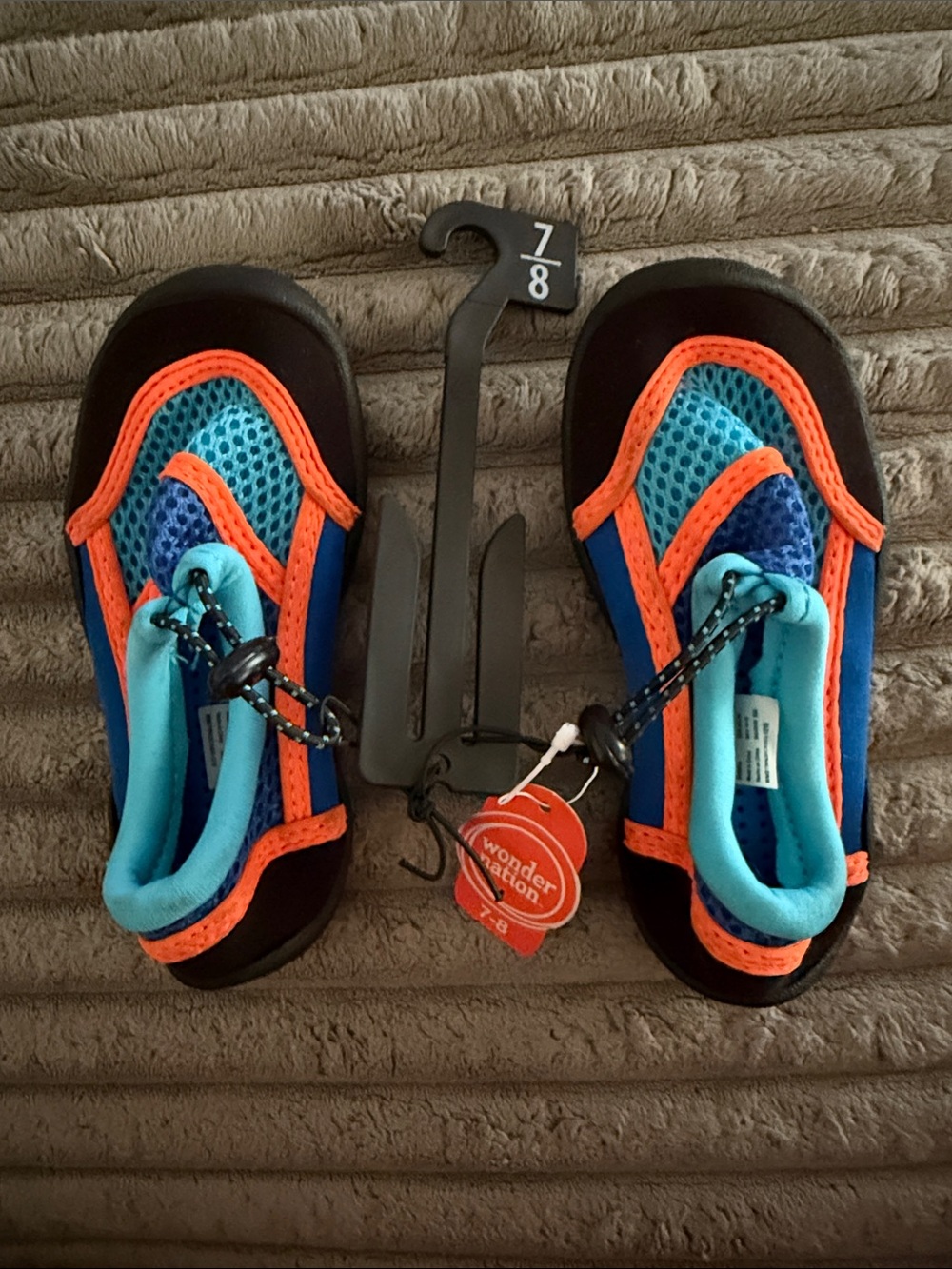 wonder nation Blue, Orange and Teal Kids Water Shoes